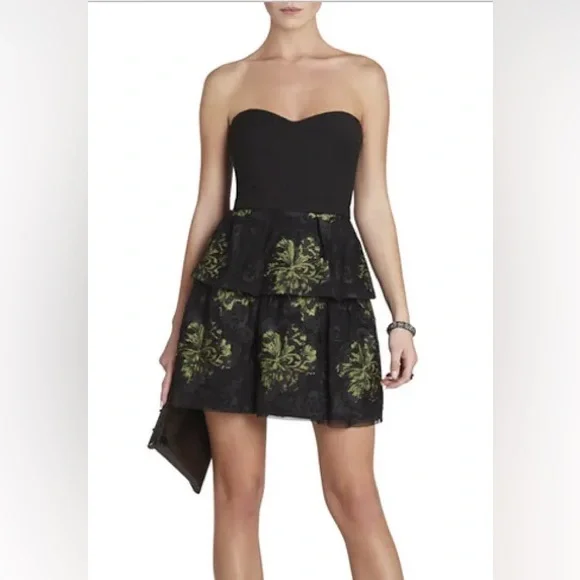 knee length dresses for ladies Lace & Jersey Gown Black / 4